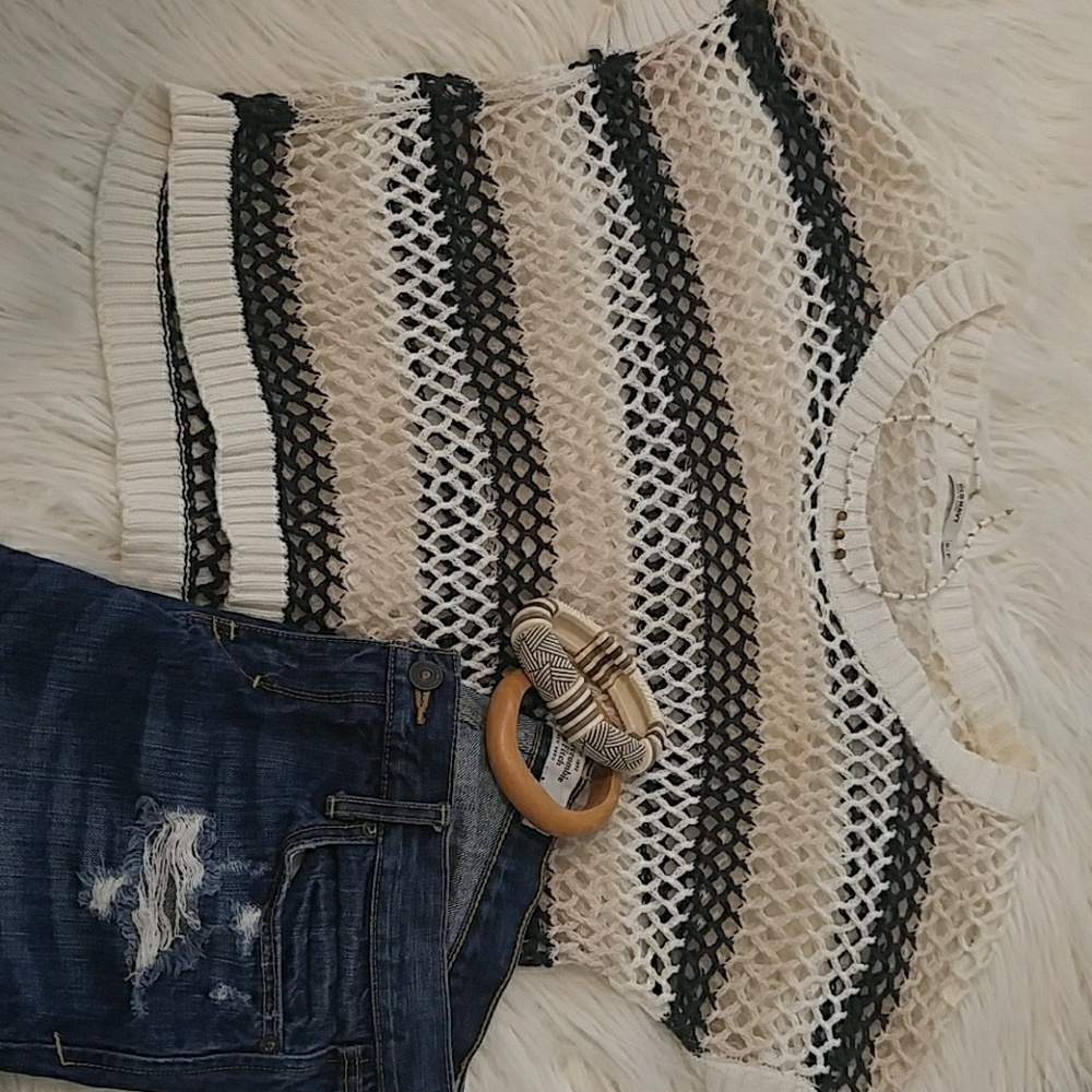 Woven knit top